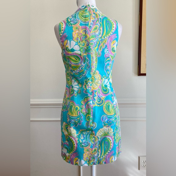Lilly Pulitzer Alexa Shift Dress “Shorely Blue Double Trouble" sz 4 - Picture 5 of 16